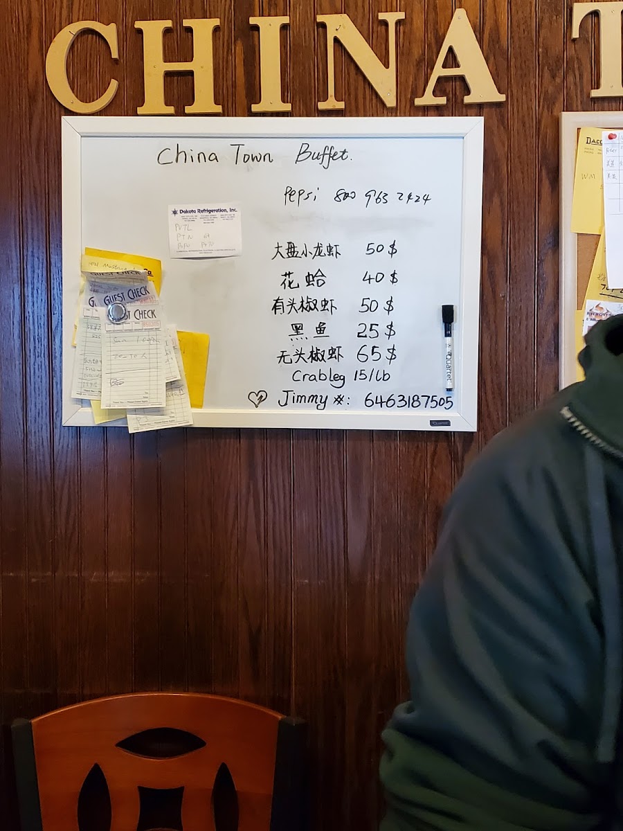 Menu China Town Buffet-1